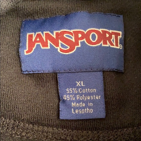 Jansport York College black and sewn on green logo full zip sweatshirt - Picture 4 of 7